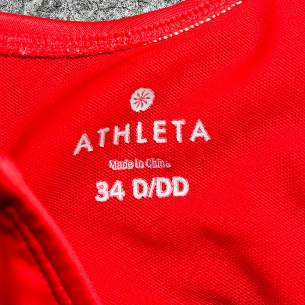 Athleta‎ Tankini Swim Top Womens 34 D/DD Red White Activewear Beach Bathing Suit - Picture 7 of 13